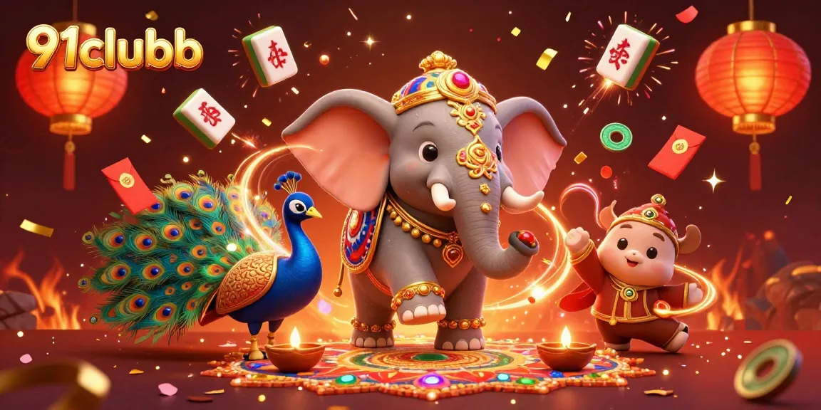 Experience the excitement with 91clubb in this vibrant 3D casino-themed illustration.