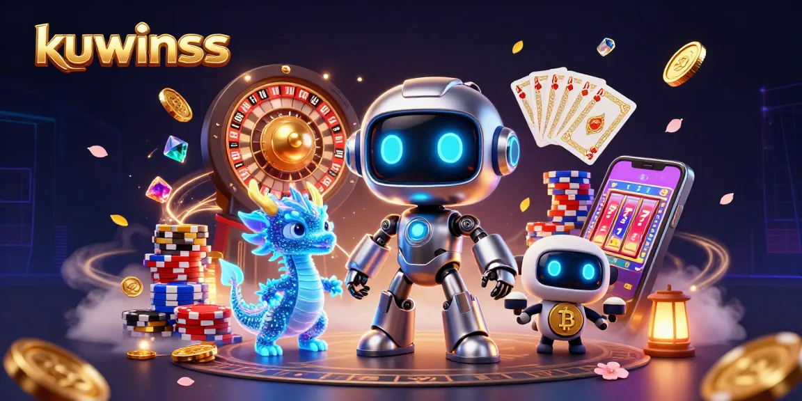 Experience the excitement of kuwinss with vibrant gaming elements and a futuristic vibe.