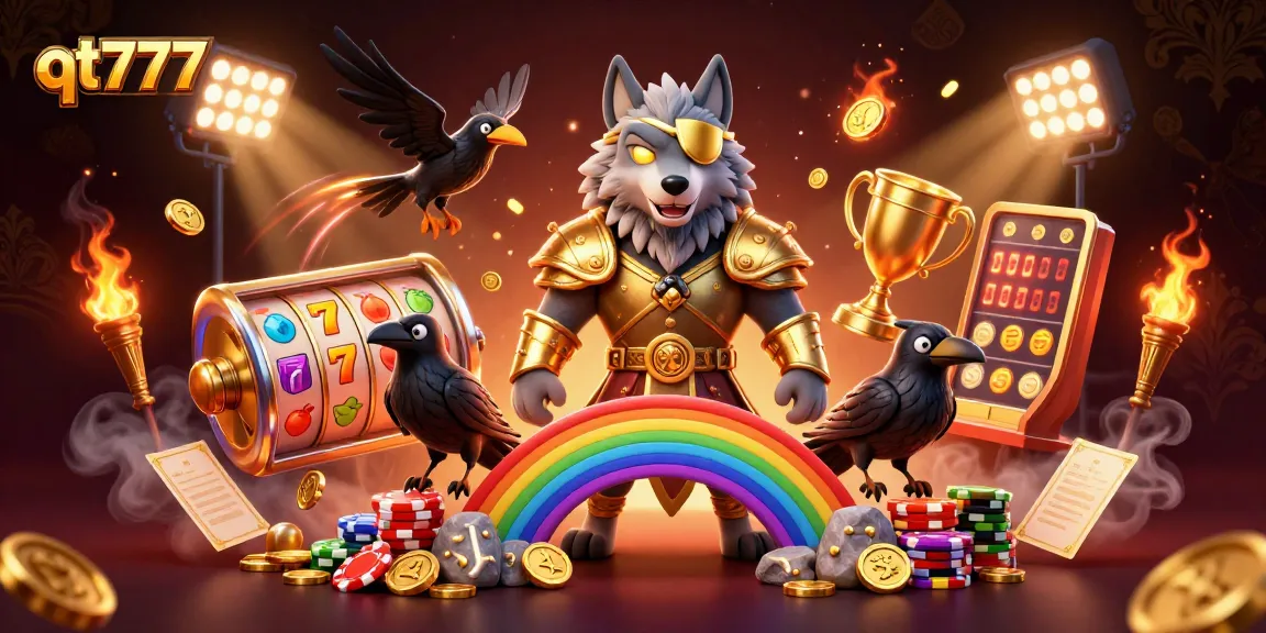 Experience thrilling slot action with qt777 in a dynamic 3D casino-inspired scene.