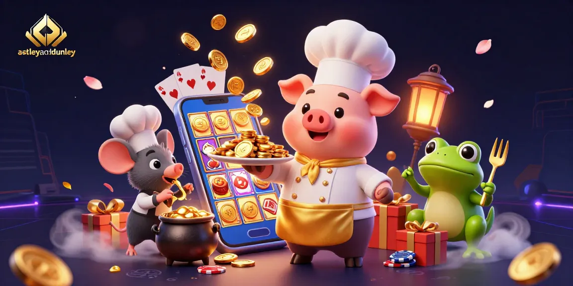 Experience winning at astleyanddunley with vibrant casino-themed illustration featuring lively characters.
