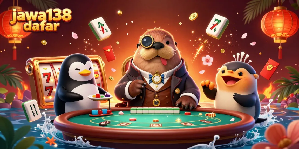 Permainan kartu di bawah laut dengan jolly walrus dan dealer penguin di jawa138 daftar.