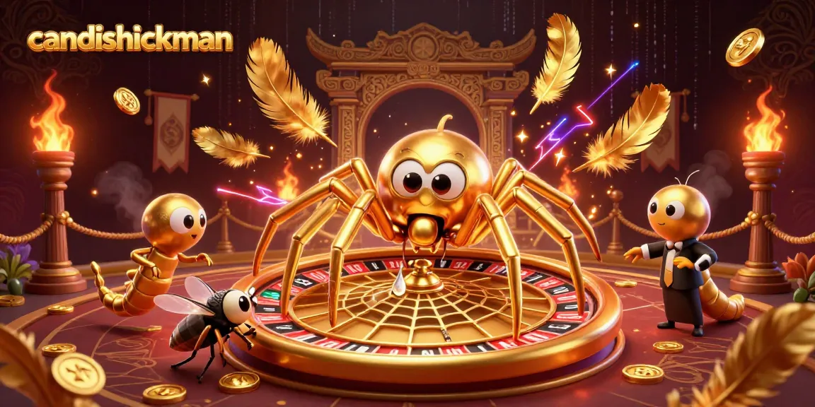 Engage with candishickman by placing bets in a vibrant casino illustrated scene.