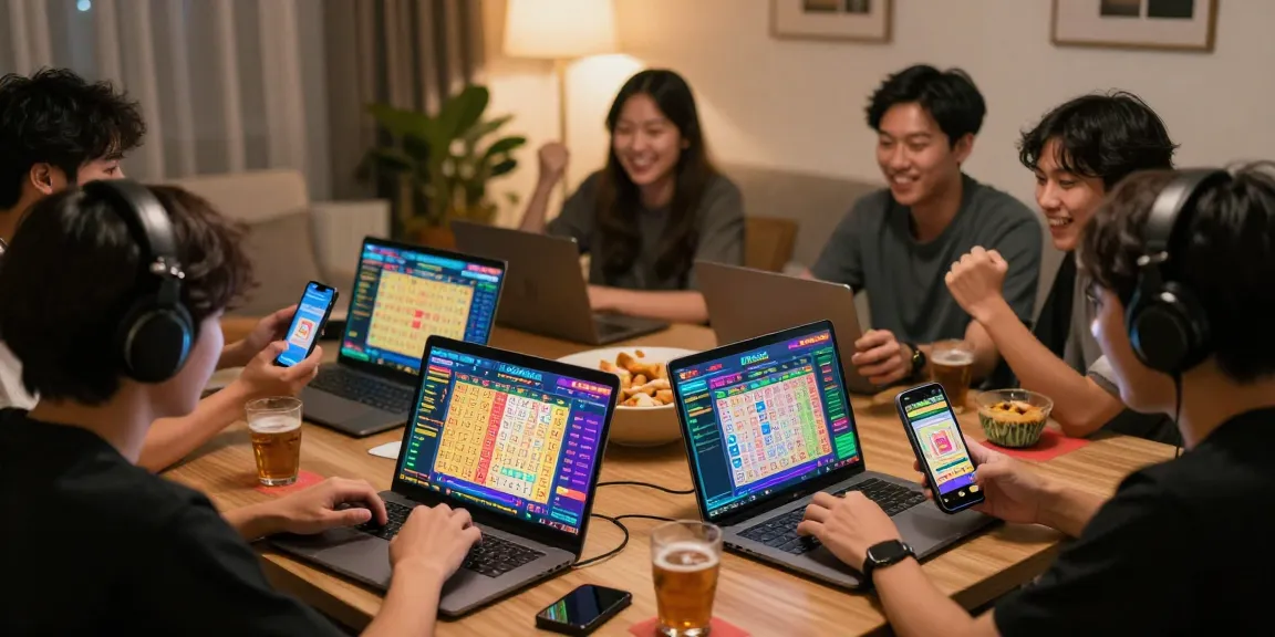 Engaging online togel betting scene with players enjoying pakde4d on various devices.