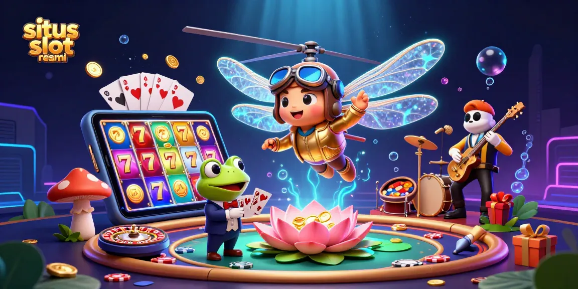Engage in thrilling gameplay with the situs slot resmi amid a vibrant casino scene rich in dynamic elements.