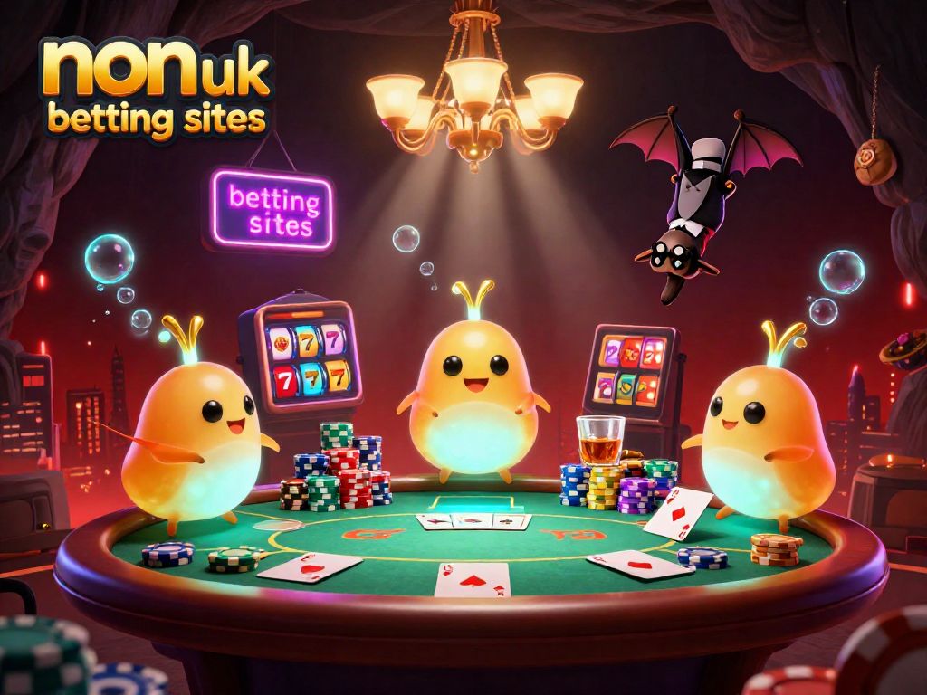 Experience thrilling action at non uk betting sites with vibrant glowworms illuminating a poker game.