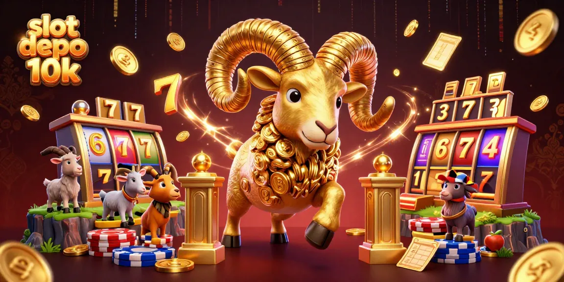 Experience exciting spins with slot depo 10k featuring vibrant golden ram and jackpot reels in action.