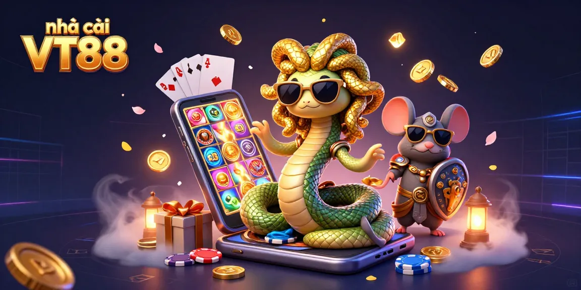 Play exciting casino games at nhà cái VT88 with vibrant characters and action-packed elements.
