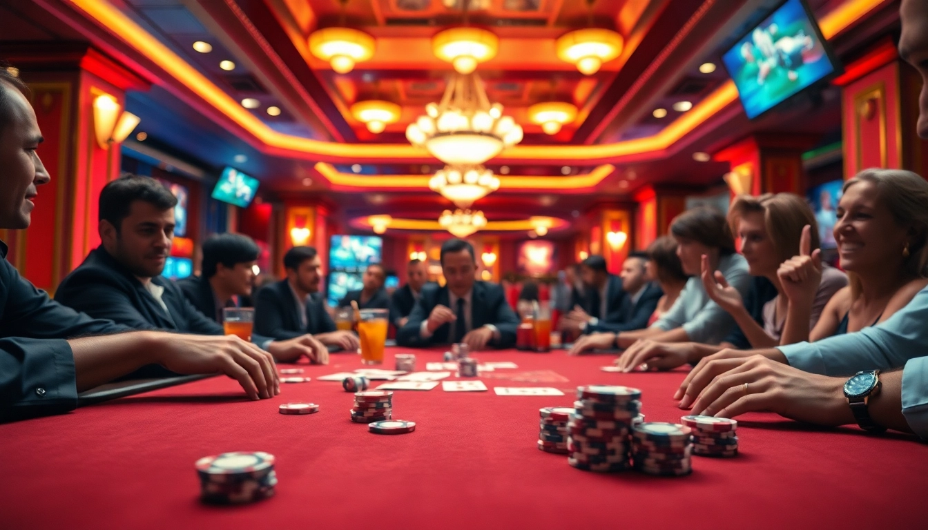 Melihat arus hoki saat bermain poker di casino yang glamor.