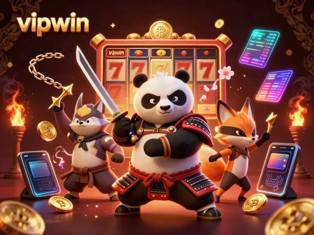 Engage with vipwin as fierce characters join a thrilling casino adventure with vibrant visuals.