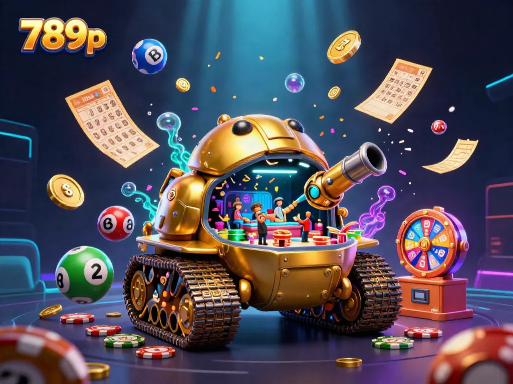 Experience immersive 789p gaming in a vibrant 3D casino scene filled with excitement and fun.