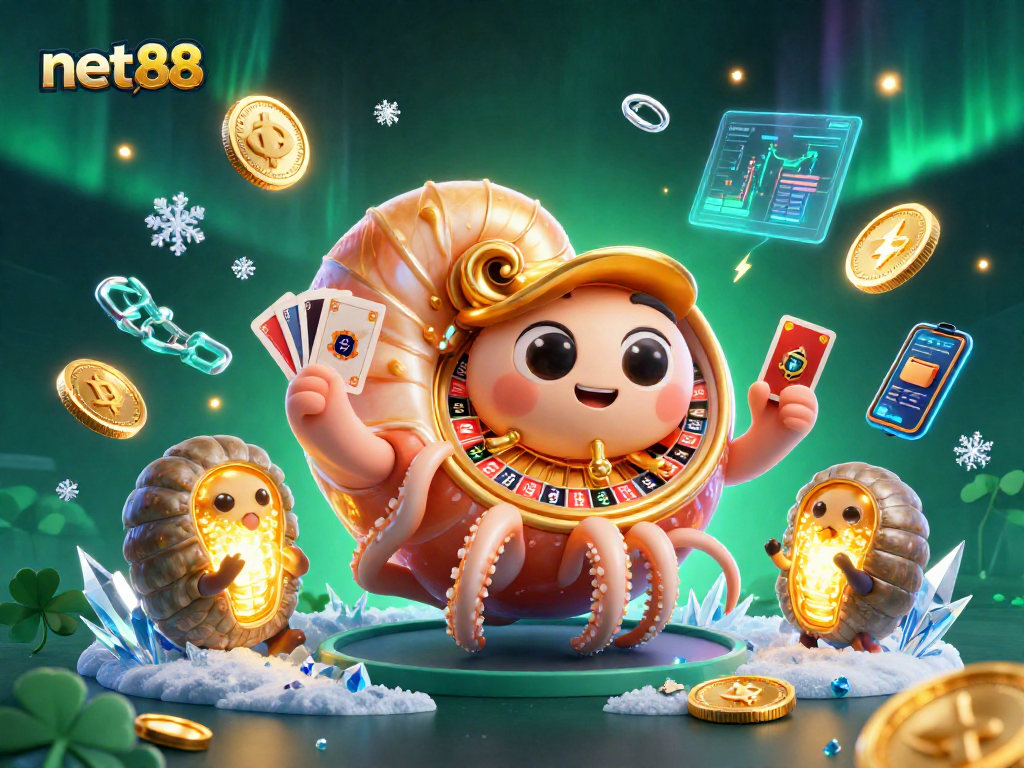 Experience net88's thrilling casino adventure with vibrant 3D characters and dynamic crypto elements!
