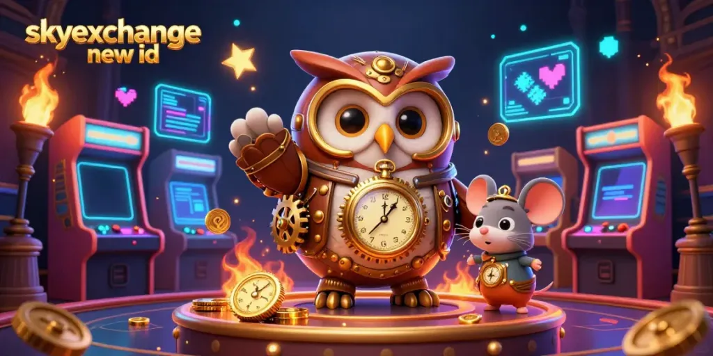 Experience the thrill of Sky Exchange new ID in an immersive 3D casino world, filled with vibrant game elements.