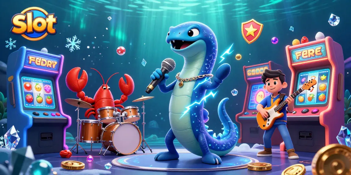 Slot menghidupkan pertunjukan DJ dengan simbol perjudian di bawah laut.