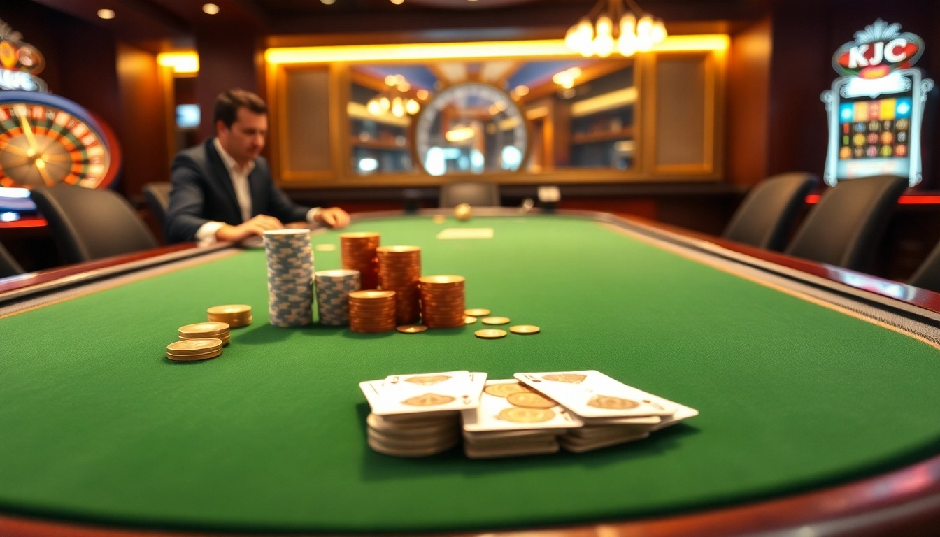 KJC brings top-notch casino excitement with poker action and vibrant gaming elements.