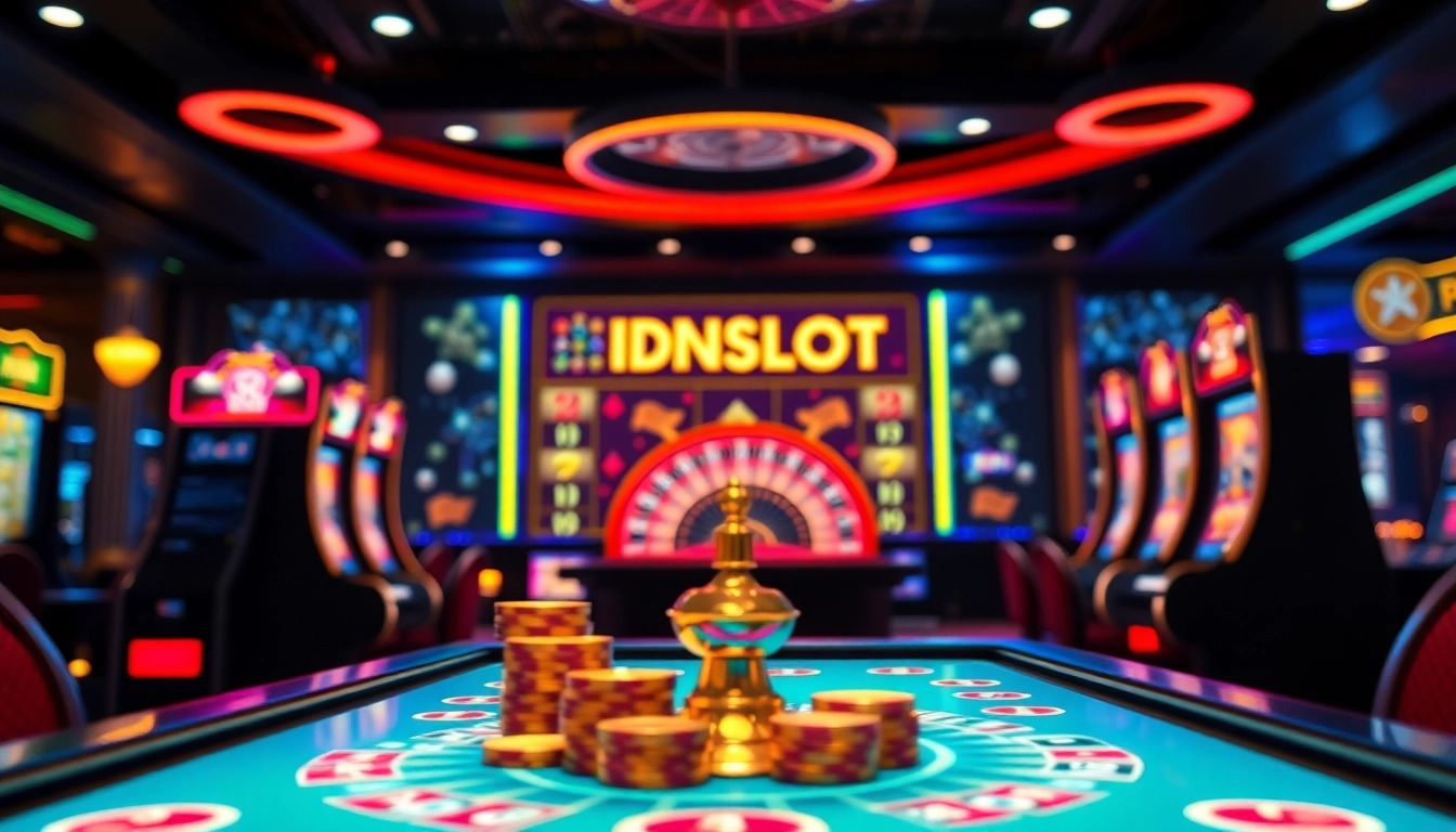 Experience the thrill of idnslot with vibrant casino games and engaging gameplay scenes.